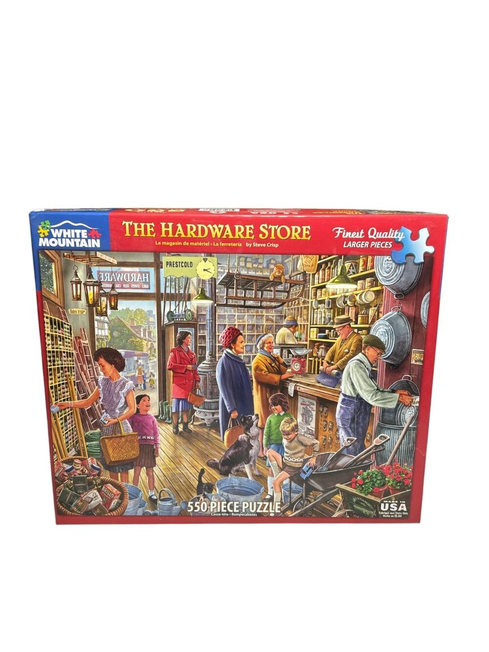 *MISSING 1 PIECE The Hardware Store White Mountain JigSaw Puzzle 550 Pieces